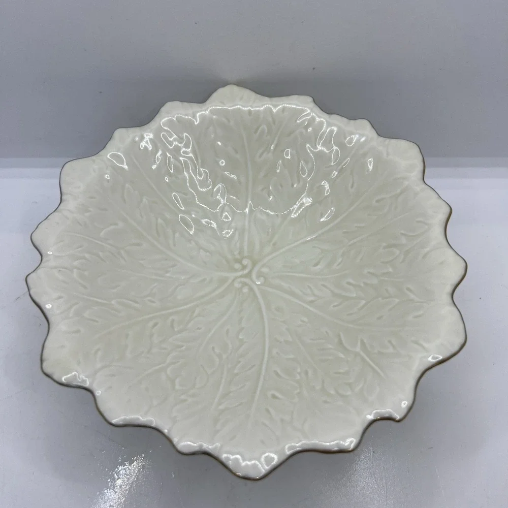 Crown Classics Japan Whitehall Leaf Pattern‎ Compote Pedestal Candy Dish Bowl